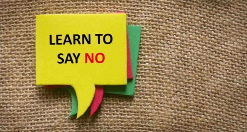 saying 'no' is better than trying to be nice