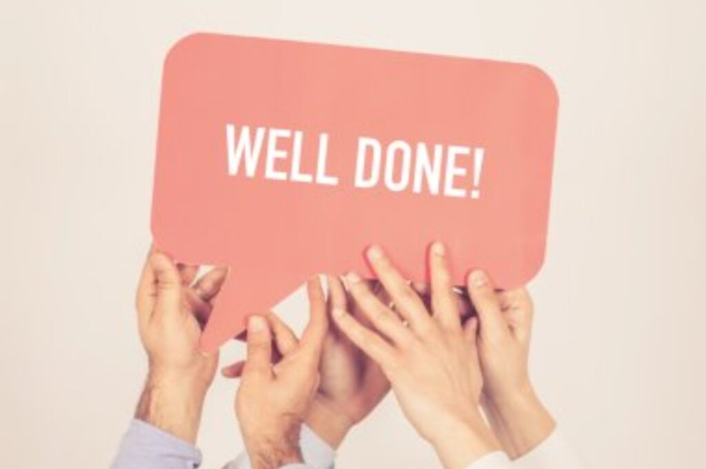 do well, but not better than them