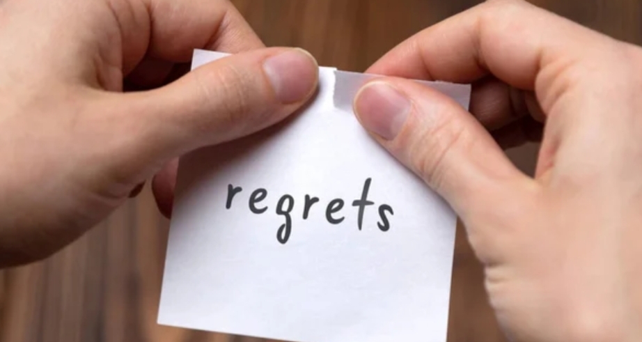regrets are not healthy for life